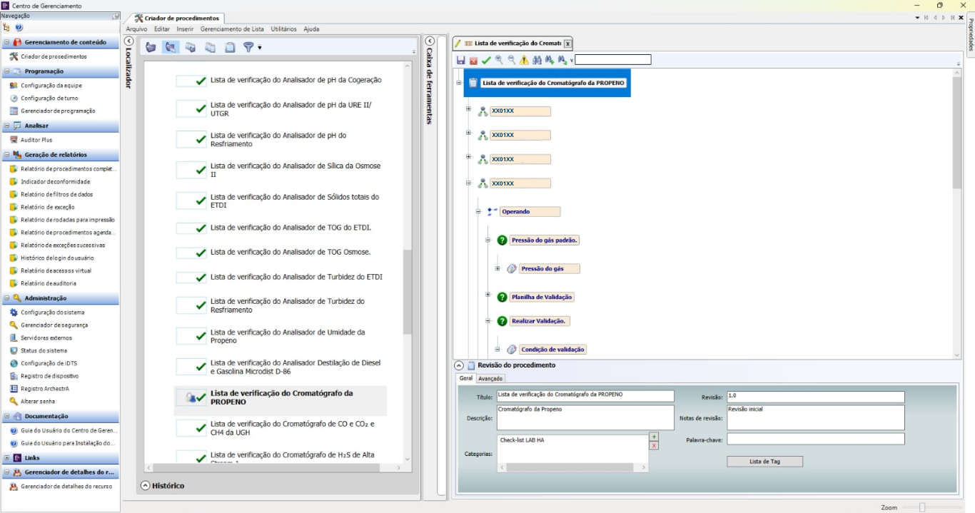 Interface desktop do sistema de gestão analítica da SALT